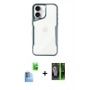 MARSİLYAN™- iPhone 16 Kılıf Akış Çizgi Koleksiyonu - Şeffaf 360 Full Body Arka Koruyucu + Raze Metal Kamera Lens - LT