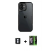 MARSİLYAN™- iPhone 16 Kılıf Akış Çizgi Koleksiyonu - Şeffaf 360 Full Body Arka Koruyucu + PVD Metal Kamera Lens - MI