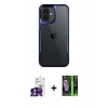MARSİLYAN™- iPhone 16 Kılıf Akış Çizgi Koleksiyonu - Şeffaf 360 Full Body Arka Koruyucu + Bilvis Titan Kamera Lens - YL