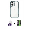 MARSİLYAN™- iPhone 16 Kılıf Akış Çizgi Koleksiyonu - Şeffaf 360 Full Body Arka Koruyucu + Bilvis Titan Kamera Lens - YL