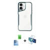 MARSİLYAN™- iPhone 16 Kılıf Akış Çizgi Koleksiyonu - Siyah 3D Antistatik Seramik Nano Ekran Koruyucu + Raze Metal Kamera Lens - LT