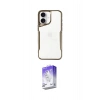 MARSİLYAN™- iPhone 16 Kılıf Akış Çizgi Koleksiyonu - Siyah Bilvis 5in1 3D Magic Cam Ekran Koruyucu