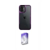 MARSİLYAN™- iPhone 16 Kılıf Akış Çizgi Koleksiyonu - Siyah Bilvis 5in1 3D Magic Cam Ekran Koruyucu