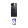MARSİLYAN™- iPhone 16 Kılıf Akış Çizgi Koleksiyonu - Siyah Bilvis 5in1 3D Magic Cam Ekran Koruyucu