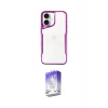 MARSİLYAN™- iPhone 16 Kılıf Akış Çizgi Koleksiyonu - Siyah Bilvis 5in1 3D Magic Cam Ekran Koruyucu