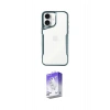 MARSİLYAN™- iPhone 16 Kılıf Akış Çizgi Koleksiyonu - Siyah Bilvis 5in1 3D Magic Cam Ekran Koruyucu