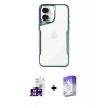 MARSİLYAN™- iPhone 16 Kılıf Akış Çizgi Koleksiyonu - Siyah Bilvis 5in1 3D Magic Cam Ekran Koruyucu + Bilvis Titan Kamera Lens - PE