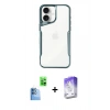 MARSİLYAN™- iPhone 16 Kılıf Akış Çizgi Koleksiyonu - Siyah Bilvis 5in1 3D Magic Cam Ekran Koruyucu + Raze Metal Kamera Lens - LT