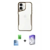 MARSİLYAN™- iPhone 16 Kılıf Akış Çizgi Koleksiyonu - Siyah Bilvis 5in1 3D Magic Cam Ekran Koruyucu + Raze Metal Kamera Lens - LT