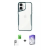 MARSİLYAN™- iPhone 16 Kılıf Akış Çizgi Koleksiyonu - Siyah Bilvis 5in1 3D Magic Cam Ekran Koruyucu + Raze Metal Kamera Lens - BZ