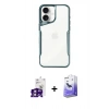 MARSİLYAN™- iPhone 16 Kılıf Akış Çizgi Koleksiyonu - Siyah Bilvis 5in1 5D Magic Hayalet Cam Ekran Koruyucu + Bilvis Titan Kamera Lens - PE