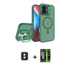 MARSİLYAN™- iPhone 16 Kılıf Akış Form - Şeffaf 360 Full Body Arka Koruyucu + PVD Metal Kamera Lens - PE