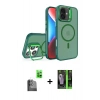 MARSİLYAN™- iPhone 16 Kılıf Akış Form - Şeffaf 360 Full Body Arka Koruyucu + Siyah Raze Metal Kamera Lens
