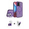 MARSİLYAN™- iPhone 16 Kılıf Akış Form - Şeffaf Pasifik Cam Ekran Koruyucu + Bilvis Titan Kamera Lens - GS
