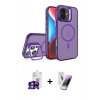 MARSİLYAN™- iPhone 16 Kılıf Akış Form - Şeffaf Pasifik Cam Ekran Koruyucu + Bilvis Titan Kamera Lens - PE