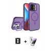 MARSİLYAN™- iPhone 16 Kılıf Akış Form - Şeffaf Pasifik Cam Ekran Koruyucu + PVD Metal Kamera Lens - MI