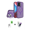 MARSİLYAN™- iPhone 16 Kılıf Akış Form - Şeffaf Pasifik Cam Ekran Koruyucu + Raze Metal Kamera Lens - BZ