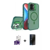 MARSİLYAN™- iPhone 16 Kılıf Akış Form - Siyah 3D Antistatik Hayalet Cam Ekran Koruyucu + Bilvis Titan Kamera Lens - PE