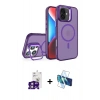 MARSİLYAN™- iPhone 16 Kılıf Akış Form - Siyah 3D Antistatik Seramik Nano Ekran Koruyucu + Bilvis Titan Kamera Lens - PE