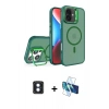 MARSİLYAN™- iPhone 16 Kılıf Akış Form - Siyah 3D Antistatik Seramik Nano Ekran Koruyucu + PVD Metal Kamera Lens - MI