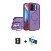 MARSİLYAN™- iPhone 16 Kılıf Akış Form - Siyah 3D Antistatik Seramik Nano Ekran Koruyucu + PVD Metal Kamera Lens - PE