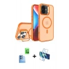 MARSİLYAN™- iPhone 16 Kılıf Akış Form - Siyah 3D Antistatik Seramik Nano Ekran Koruyucu + Raze Metal Kamera Lens - LT