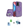 MARSİLYAN™- iPhone 16 Kılıf Akış Form - Siyah 3D Antistatik Seramik Nano Ekran Koruyucu + Raze Metal Kamera Lens - LT