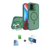 MARSİLYAN™- iPhone 16 Kılıf Akış Form - Siyah 3D Antistatik Seramik Nano Ekran Koruyucu + Raze Metal Kamera Lens - LT