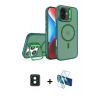 MARSİLYAN™- iPhone 16 Kılıf Akış Form - Siyah 3D Antistatik Seramik Nano Ekran Koruyucu + PVD Metal Kamera Lens - YL