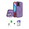 MARSİLYAN™- iPhone 16 Kılıf Akış Form - Siyah Bilvis 5in1 3D Magic Cam Ekran Koruyucu + Raze Metal Kamera Lens - BZ