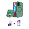 MARSİLYAN™- iPhone 16 Kılıf Akış Form - Siyah Bilvis 5in1 3D Magic Cam Ekran Koruyucu + Bilvis Titan Kamera Lens - GS