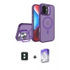 MARSİLYAN™- iPhone 16 Kılıf Akış Form - Siyah Bilvis 5in1 3D Magic Cam Ekran Koruyucu + PVD Metal Kamera Lens - YL