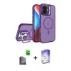 MARSİLYAN™- iPhone 16 Kılıf Akış Form - Siyah Bilvis 5in1 3D Magic Cam Ekran Koruyucu + Raze Metal Kamera Lens - SH