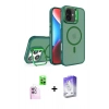 MARSİLYAN™- iPhone 16 Kılıf Akış Form - Siyah Bilvis 5in1 3D Magic Cam Ekran Koruyucu + Raze Metal Kamera Lens - PE