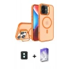 MARSİLYAN™- iPhone 16 Kılıf Akış Form - Siyah Bilvis 5in1 3D Magic Cam Ekran Koruyucu + PVD Metal Kamera Lens - YL