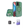 MARSİLYAN™- iPhone 16 Kılıf Akış Form - Siyah Bilvis 5in1 5D Magic Hayalet Cam Ekran Koruyucu + PVD Metal Kamera Lens - PE