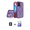 MARSİLYAN™- iPhone 16 Kılıf Akış Form - Siyah Bilvis 5in1 5D Magic Hayalet Cam Ekran Koruyucu + PVD Metal Kamera Lens - MI