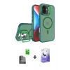 MARSİLYAN™- iPhone 16 Kılıf Akış Form - Siyah Bilvis 5in1 5D Magic Hayalet Cam Ekran Koruyucu + Raze Metal Kamera Lens - SH
