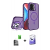 MARSİLYAN™- iPhone 16 Kılıf Akış Form - Siyah Bilvis 5in1 5D Magic Hayalet Cam Ekran Koruyucu + Raze Metal Kamera Lens - SH