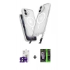 MARSİLYAN™- iPhone 16 Kılıf Atlas Doku Koleksiyonu - Şeffaf 360 Full Body Arka Koruyucu + Bilvis Titan Kamera Lens - SH