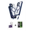 MARSİLYAN™- iPhone 16 Kılıf Atlas Doku Koleksiyonu - Şeffaf 360 Full Body Arka Koruyucu + Bilvis Titan Kamera Lens - YL