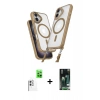 MARSİLYAN™- iPhone 16 Kılıf Atlas Doku Koleksiyonu - Siyah 360 Mat Full Body Arka Koruyucu + Raze Metal Kamera Lens - BZ