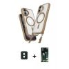 MARSİLYAN™- iPhone 16 Kılıf Atlas Doku Koleksiyonu - Siyah 360 Mat Full Body Arka Koruyucu + PVD Metal Kamera Lens - YL