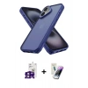 MARSİLYAN™- iPhone 16 Kılıf Atlas Form - Şeffaf Pasifik Cam Ekran Koruyucu + Bilvis Titan Kamera Lens - PE
