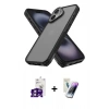 MARSİLYAN™- iPhone 16 Kılıf Atlas Form - Şeffaf Pasifik Cam Ekran Koruyucu + Bilvis Titan Kamera Lens - PE