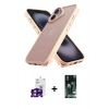MARSİLYAN™- iPhone 16 Kılıf Atlas Form - Siyah 360 Mat Full Body Arka Koruyucu + Bilvis Titan Kamera Lens - PE