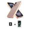 MARSİLYAN™- iPhone 16 Kılıf Atlas Form - Siyah 360 Mat Full Body Arka Koruyucu + PVD Metal Kamera Lens - PE
