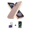 MARSİLYAN™- iPhone 16 Kılıf Atlas Form - Siyah 360 Mat Full Body Arka Koruyucu + Bilvis Titan Kamera Lens - SH