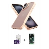 MARSİLYAN™- iPhone 16 Kılıf Atlas Form - Siyah 360 Mat Full Body Arka Koruyucu + Bilvis Titan Kamera Lens - YL
