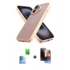 MARSİLYAN™- iPhone 16 Kılıf Atlas Form - Siyah 3D Antistatik Mat Seramik Nano Ekran Koruyucu + Raze Metal Kamera Lens - LT